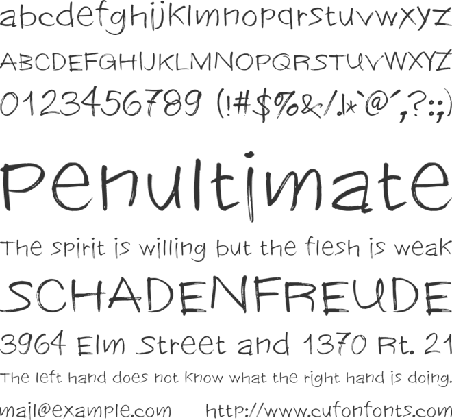 Lubricants font preview