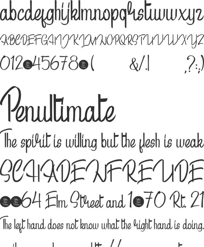 Sattay DEMO font preview