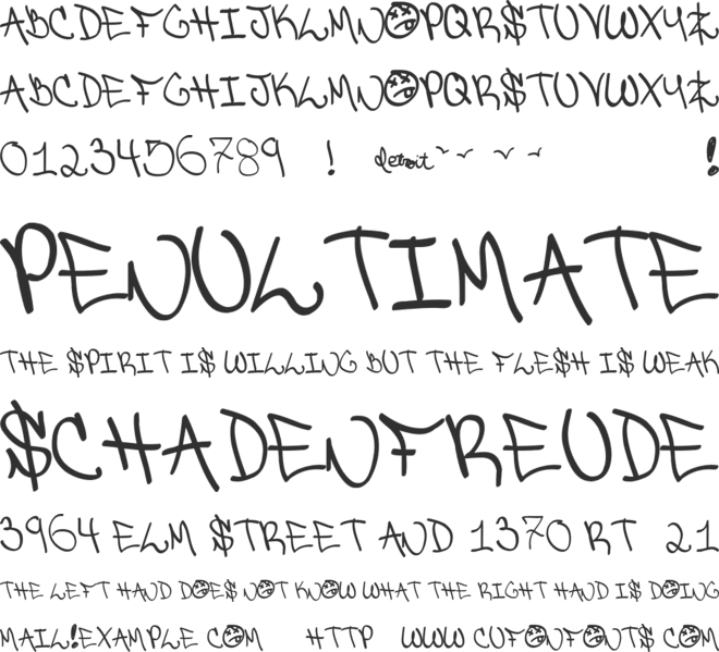 Detroit Ghetto font preview