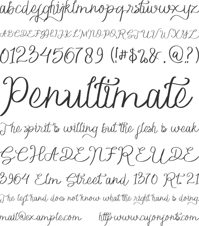 Honey Flower font preview