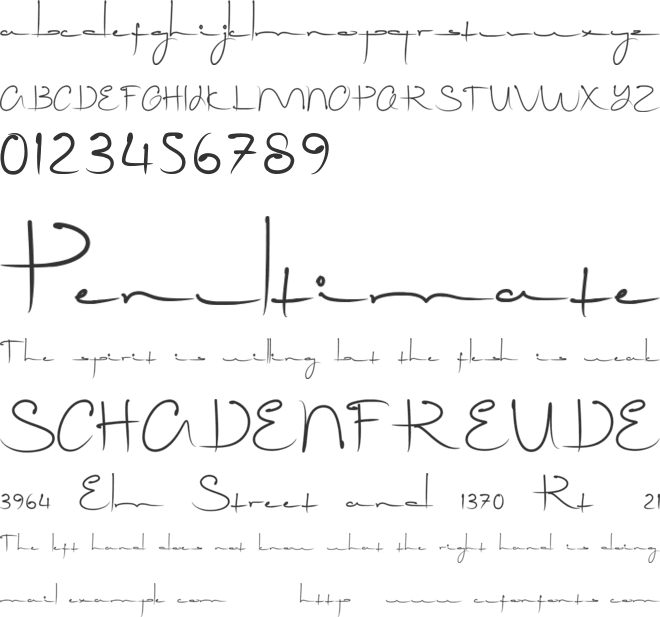 Tingkerbella font preview