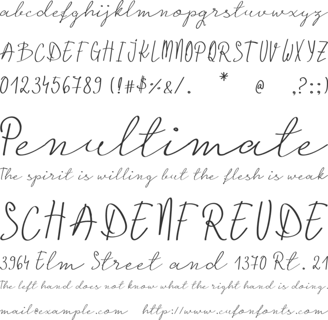 Under The Mistletoe font preview