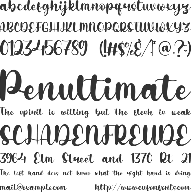 Bouncy Blanket font preview