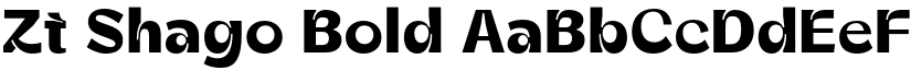 Zt Shago Bold font