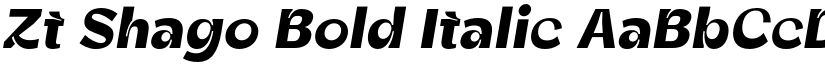 Zt Shago Bold Italic font