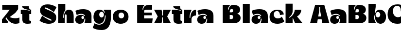 Zt Shago Extra Black font
