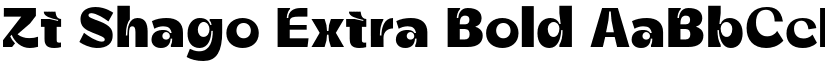 Zt Shago Extra Bold font