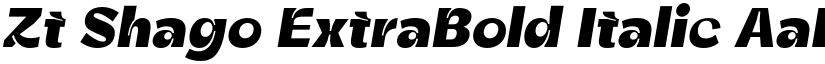 Zt Shago ExtraBold Italic font