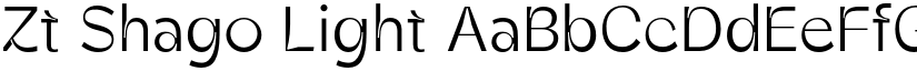 Zt Shago Light font