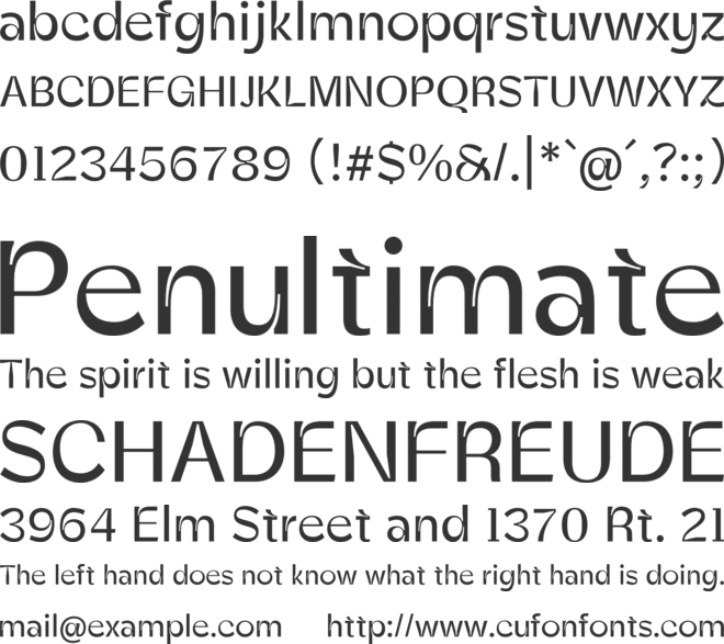 Zt Shago font preview