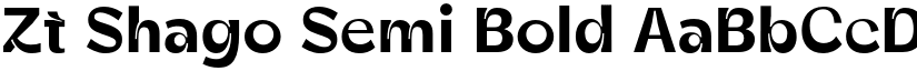 Zt Shago Semi Bold font