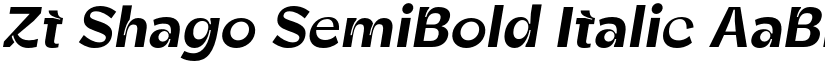 Zt Shago SemiBold Italic font