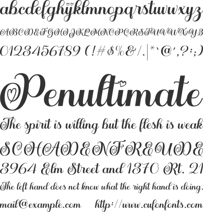 Melanie font preview