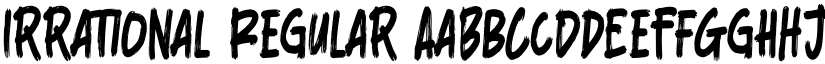 Irrational Regular font