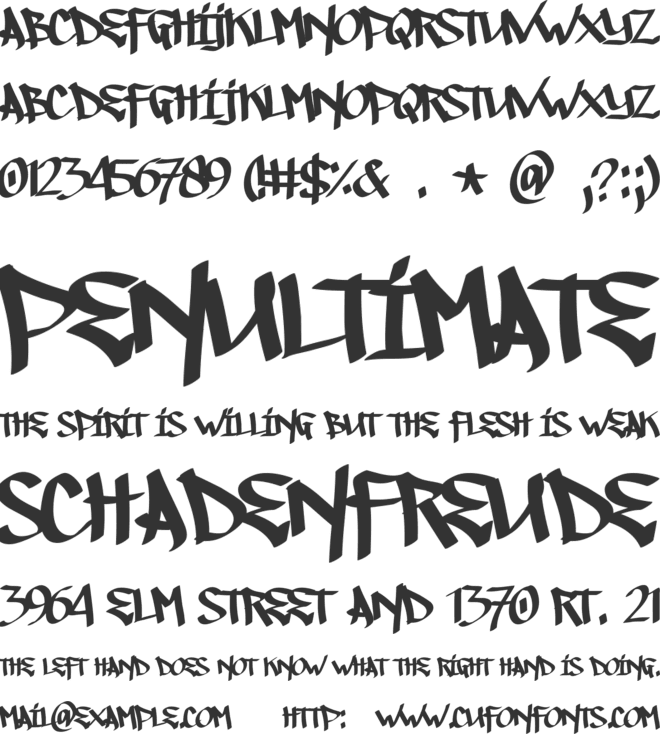 Illegal Edding font preview