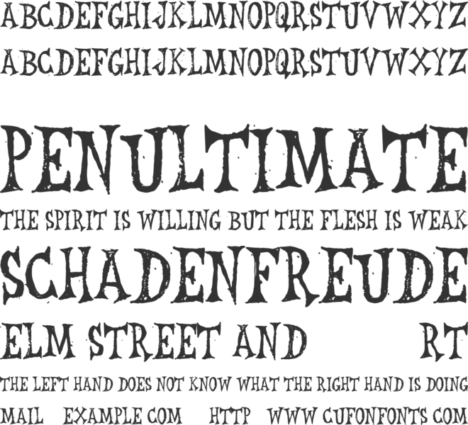 Leichenhaus font preview