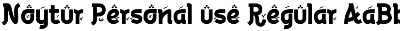Noytur Personal use Regular font