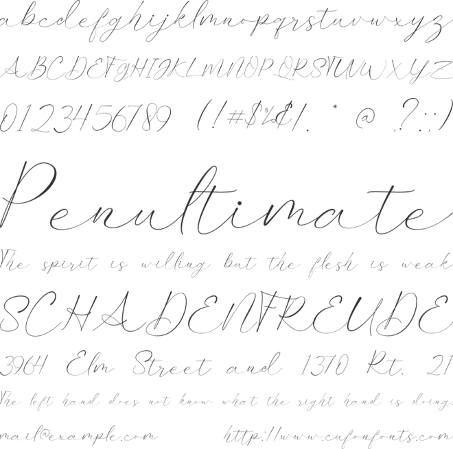 Blacksign font preview