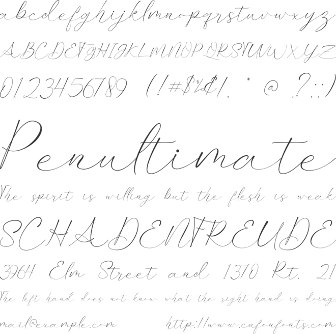 Blacksign font preview