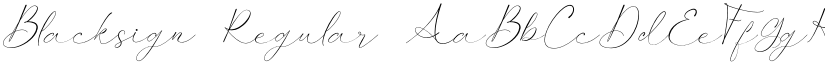 Blacksign Regular font