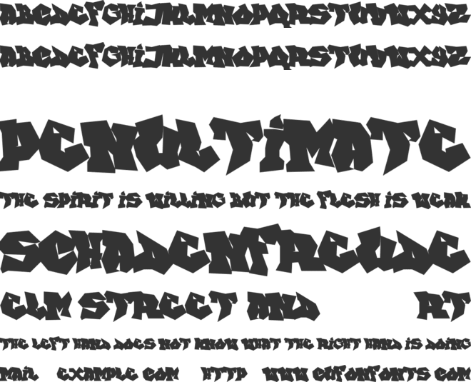 FTF Indonesiana Go Graffitiana font preview