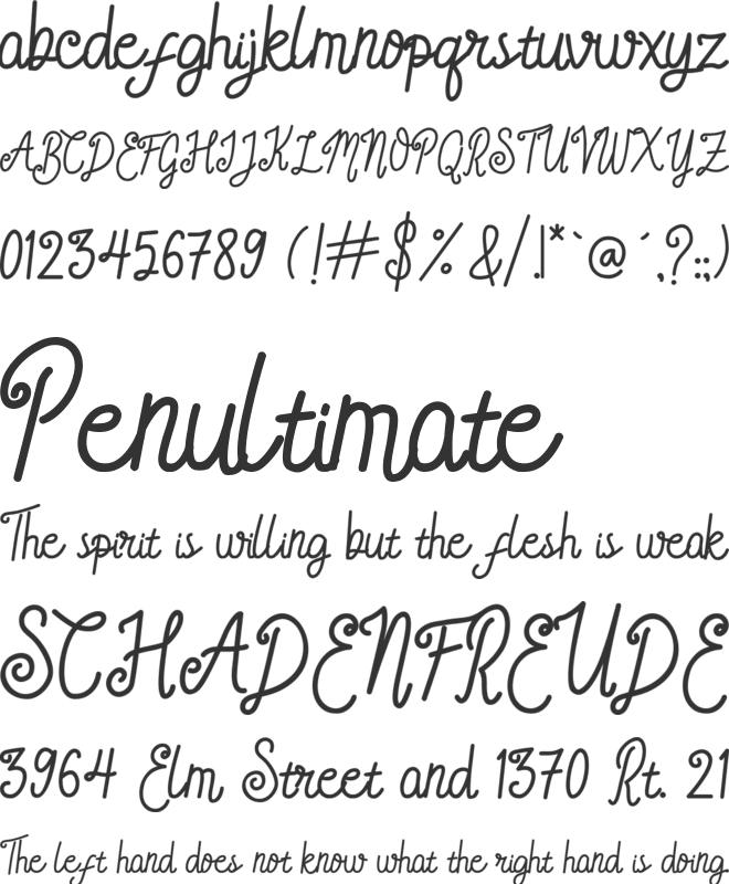 Borderland font preview