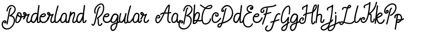 Borderland Regular font