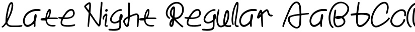 Late Night Regular font