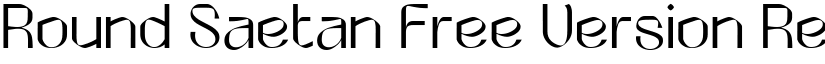 Round Saetan Free Version font download