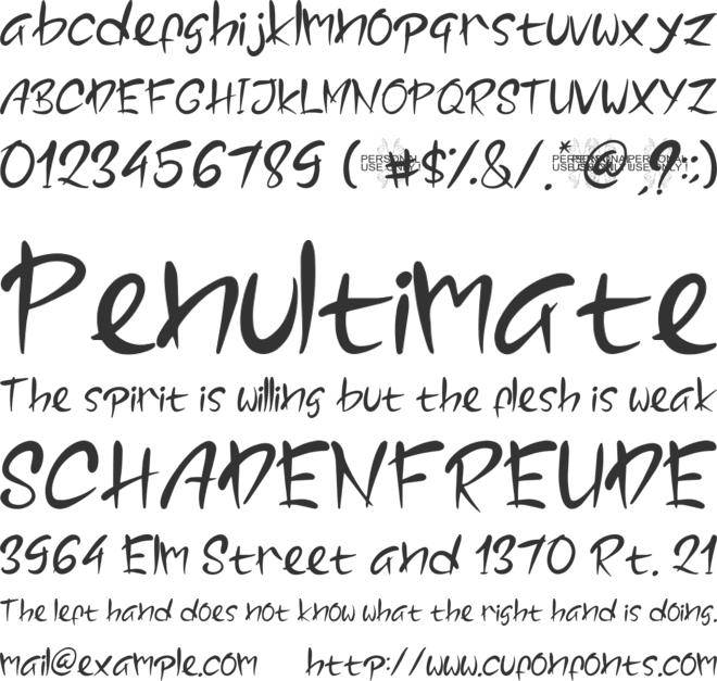 After Story font preview