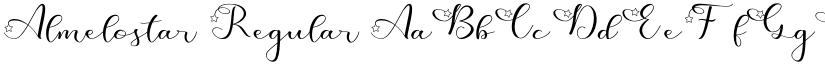 Almelostar Regular font