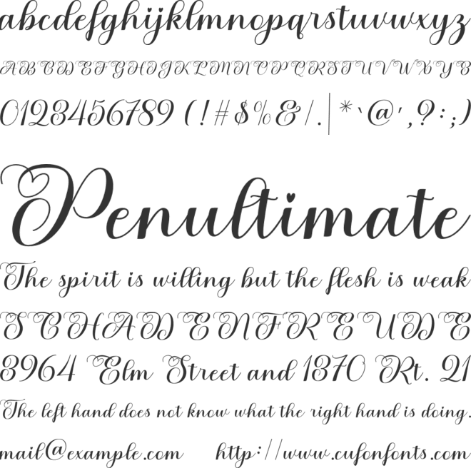 Agnesia font preview