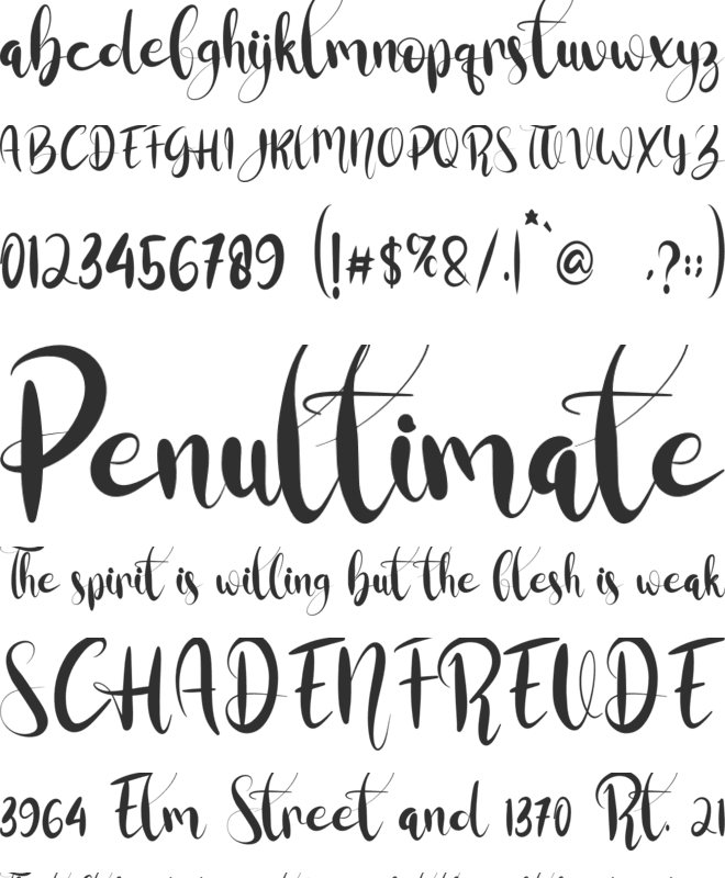 The Hero font preview
