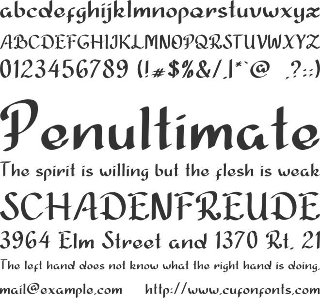 Bilostaten font preview