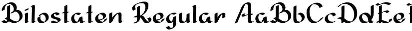 Bilostaten Regular font
