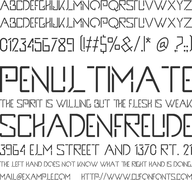 Andromeda Space font preview