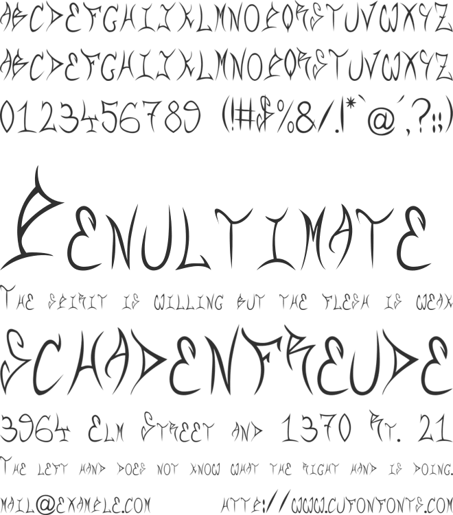 RqF font preview