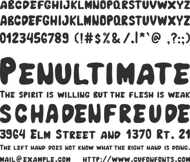 Cheerful Kids font preview