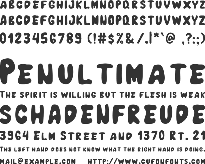 Cheerful Kids font preview
