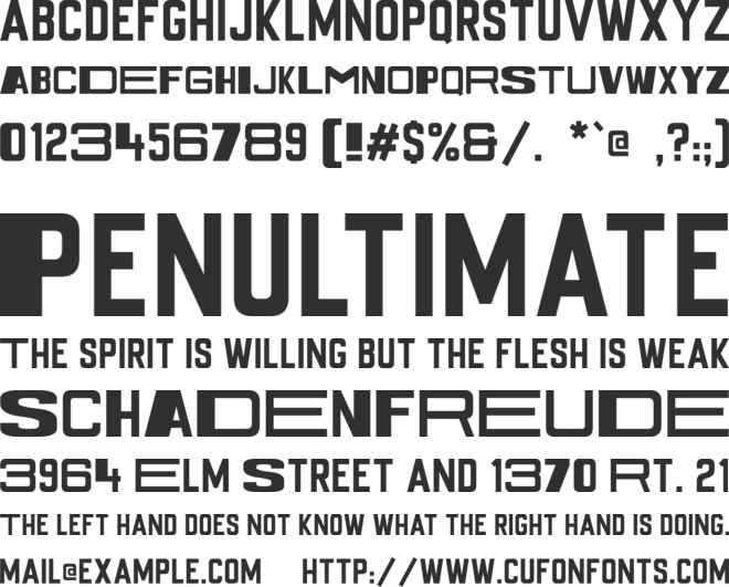 Dissimilar Headlines font preview