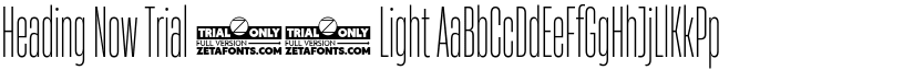 Heading Now Trial 12 Light font