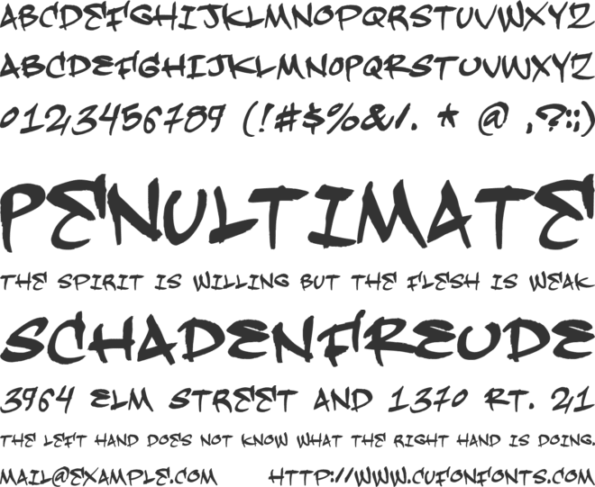 Hardkaze font preview