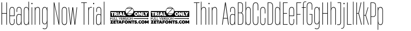 Heading Now Trial 21 Thin font