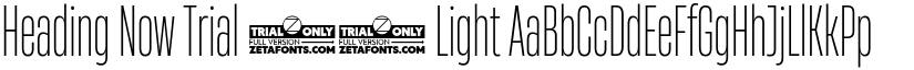 Heading Now Trial 22 Light font