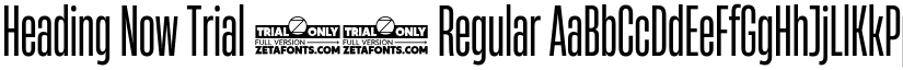 Heading Now Trial 24 Regular font