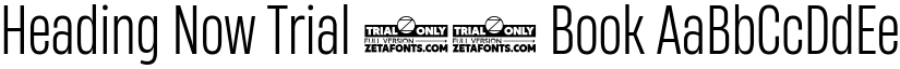 Heading Now Trial 43 Book font