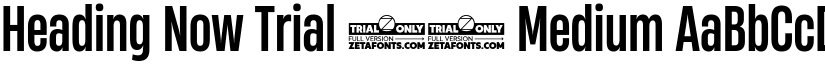 Heading Now Trial 45 Medium font