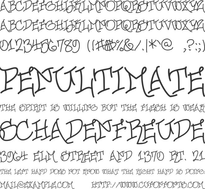 Urban Scrawl font preview