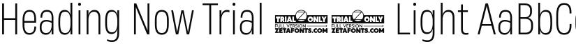 Heading Now Trial 52 Light font