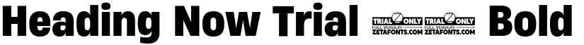 Heading Now Trial 66 Bold font